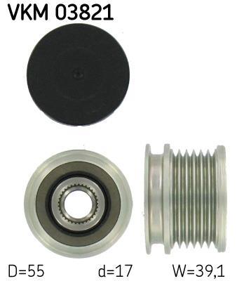 Poulie roue libre, alternateur (Poulie débrayable d'alternateur) SKF ref. VKM 03821